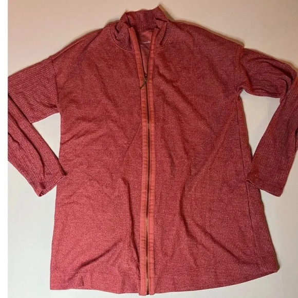 Soft Surroundings Light Red Zip Up Size Small - Picture 1 of 6